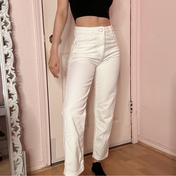 ZARA JEANS White Mom Jeans SZ: 2 - Picture 5 of 5